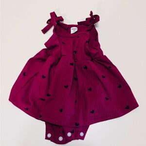 SHEIN heart print bow shoulder cami bodysuit